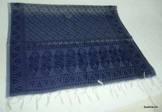 22x72 Indian Art Silk Handloom Weaved Stole Scarf GRY  