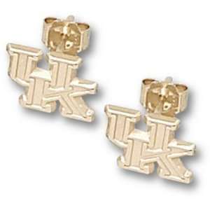  Kentucky Wildcats 1/4 UK Post Earrings   10KT Gold 