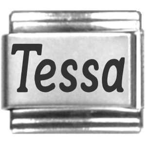  Tessa Laser Name Italian Charm Link Jewelry