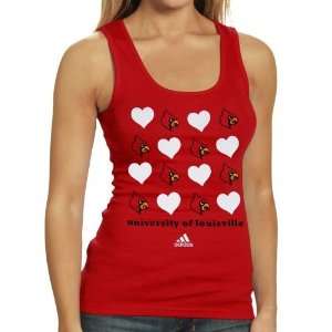   Louisville Cardinals Ladies Red Tic Tac Go Tank Top: Sports & Outdoors