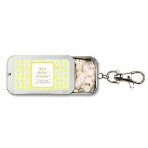   Design Baby Shower Personalized Key Chain Mint Tin Favors (Set of 24