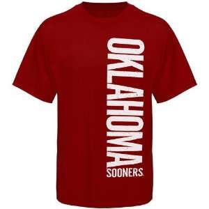 Oklahoma Sooners Crimson Left Coast T shirt:  Sports 