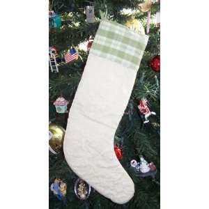  Christmas Ivory Stocking By Cannon Falls