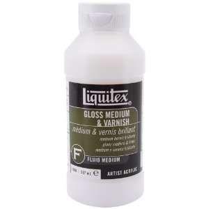  Liquitex 8 Ounce Gloss Fluid Acrylic Medium and Varnish 