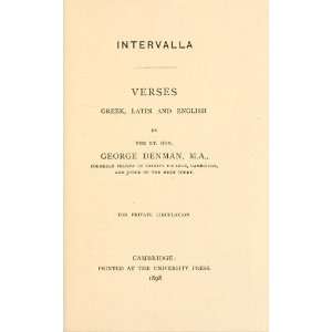  Intervalla Verses, Greek, Latin, And English George 