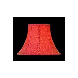  : Lite Source   CH141 15   Red Jacquard Bell Shade: Home Improvement