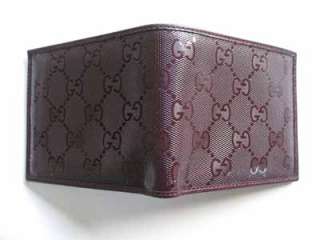 Gucci GG Coated Fabric Imprime Bi Fold Wallet Leather Interior + Box 