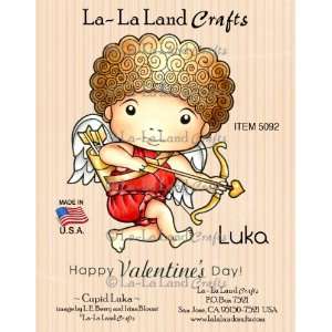  La La Land Crafts Cling Rubber Stamp, Cupid Luka Arts 