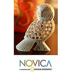 Soapstone Mother Owl Sculpture (India)  