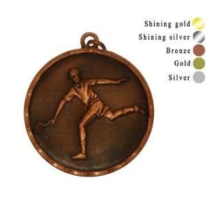  2 inch Shining Silver Basketball Star Champion Medal Prize 