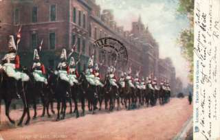 UK LONDON TROOP of LIFE GUARDS 1906 Oilette postcard  