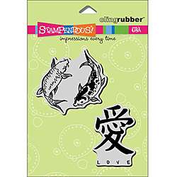 Stampendous Koi Love Cling Rubber Stamp Set  