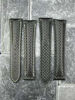 22mm Deployment Leather Strap Band for OMEGA Black 20mm  