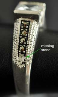 Synthetic Diamond Rings Sterling Earrings 1 14K Gold  