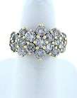   GOLD 3.00ct 23 NATURAL ROUND DIAMOND COCKTAIL CLUSTER BAND RING 13mm