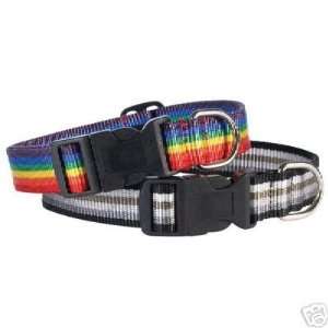  RAINBOW Nylon Striped Dog Collar 3/8 x 6 10