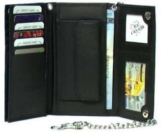 Mens Tri fold Genuine Leather Truckers Wallet # 4695  