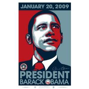   36   2009 Commemorative Poster with Presidential Seal  (Barack Obama