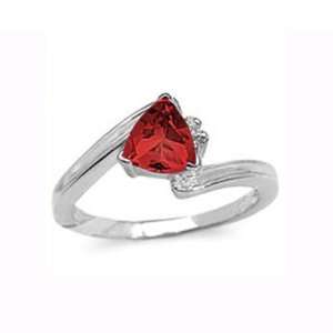 6MM 1.30 CT Garnet Ring In Sterling Silver In Size 7 (Available in 