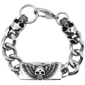  Inox Jewelry Skull 316L Stainless Steel Chain Link 