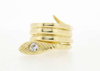14k Gold Snake Ring  