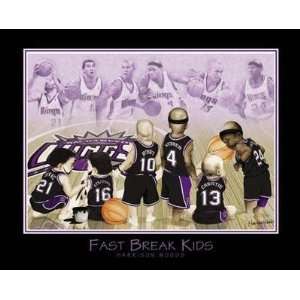 Little Pros   Fast Break Kids   6 Sacramento Kings Canvas  