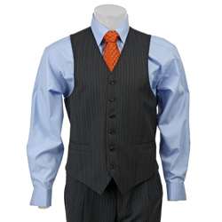   by Ralph Lauren Mens Grey Stripe Wool 3 piece Suit  Overstock