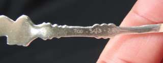 Vintage Dutch Sailor with Ship Sterling Silver Spoon  