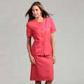 Danillo Womens Raspberry Four pocket Skirt Suit 