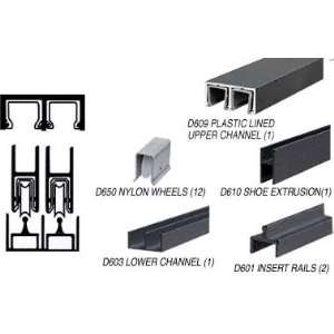  CRL Flat Black Deluxe Track Assembly With D609 Upper and 