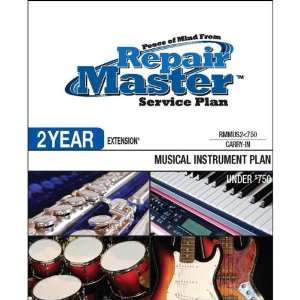  Repair Master 2 Yr Ext Musical Instruments   Under $750 