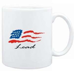 Mug White  Lead   US Flag  Usa Cities 