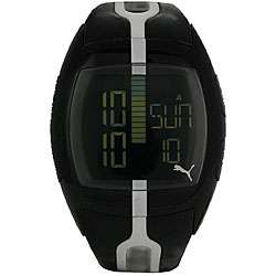 Puma Jump LCD Dial and Black Strap Watch  