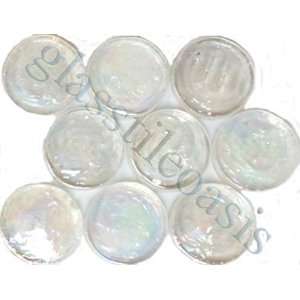   Clear Circles Glossy & Iridescent Glass Tile   13337