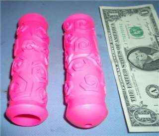 NOS BMX Whirley Gig Pink Bicycle Grips  