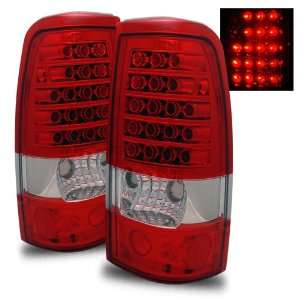    99 02 Chevy Silverado Red/Clear LED Tail Lights Automotive