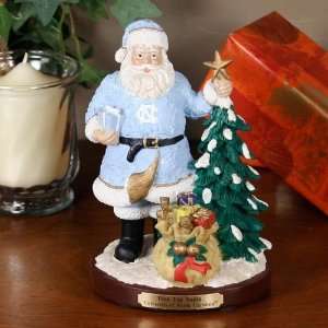 North Carolina Tar Heels (UNC) Tree Top Santa Figurine:  