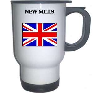  UK/England   NEW MILLS White Stainless Steel Mug 