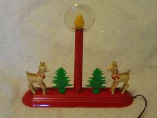Vintage 50s Christmas Royalite Rudolph Halo Candolier  