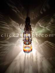 Antique Art Moroccan Style Jeweled Beaded Wall Sconce  