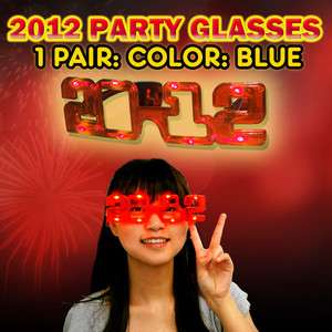 2012 LED NEW YEARS Party Glasses RED USA SELLER  USA 