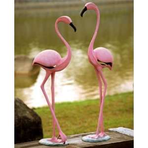 Pink Flamingo Garden Sculptures 