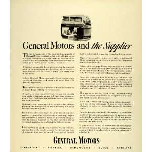 1941 Ad General Motors Co Automobiles American Productivity Supplier 