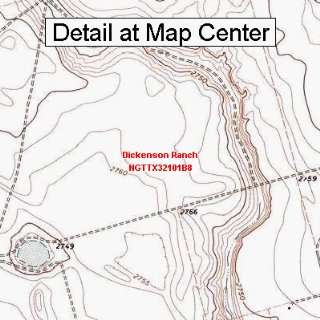 USGS Topographic Quadrangle Map   Dickenson Ranch, Texas (Folded 