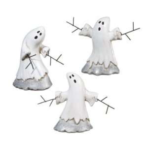 Pack of 6 Ghost with Twig Arms Halloween Figurines 