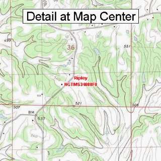   Map   Ripley, Mississippi (Folded/Waterproof)