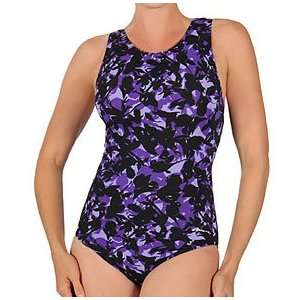  Ocean Moderate Lap Suit Morea Purple Print Womens 