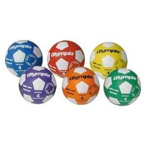 Set of 6 Colored Soccer balls   Size 5