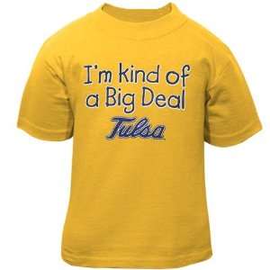   Tulsa Golden Hurricane Yellow Infant Big Deal T Shirt: Sports