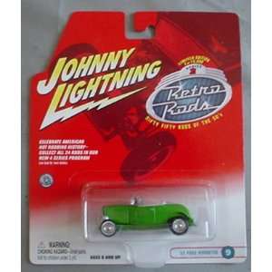 Johnny Lightning Retro Rods 32 Ford Roadster GREEN Convertible #9 